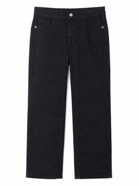 Santana Jeans Women’s Size 8 Black Capri Mid Rise Straight Leg Tummy Control NWT